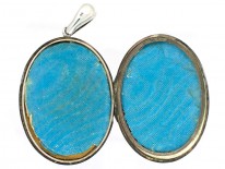 Victorian Silver Locket with Swallow Motif