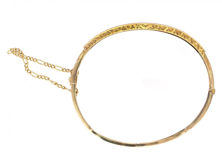 Victorian 15ct Gold, Ruby ​& Diamond Bangle