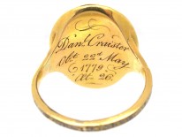Georgian 18ct Gold Memorial Ring (Part of a Pair of Memorial Rings)