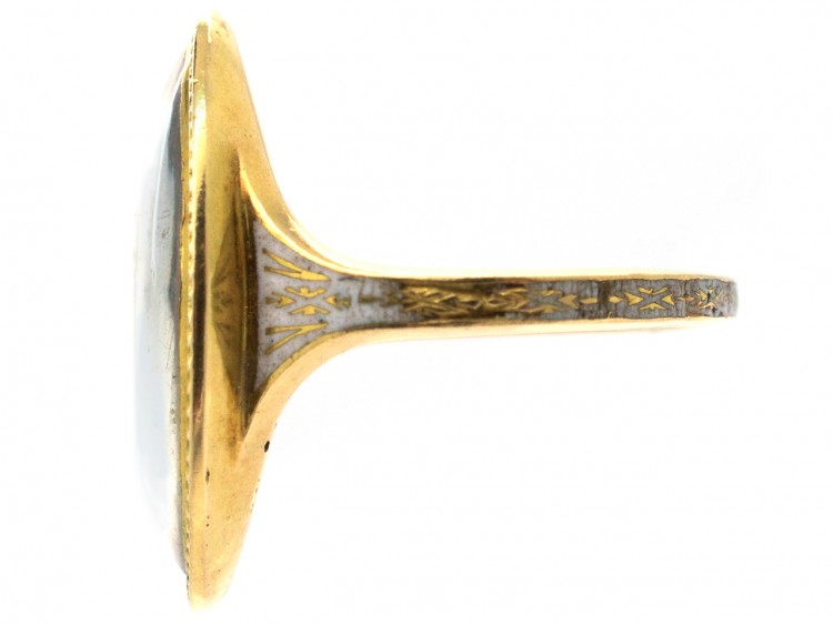 Georgian 18ct Gold Memorial Ring (Part of a Pair of Memorial Rings)