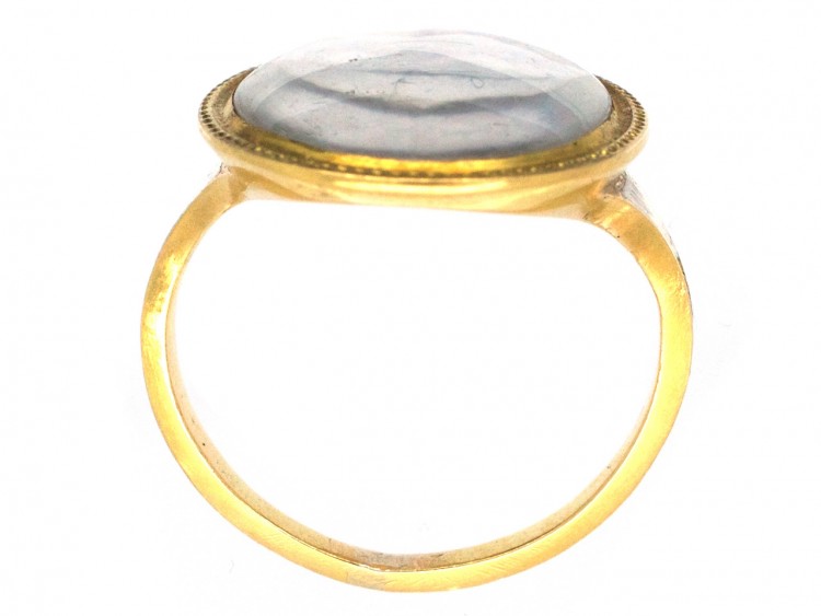 Georgian 18ct Gold Memorial Ring (Part of a Pair of Memorial Rings)