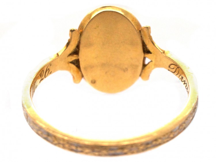 Georgian 18ct Gold Memorial Ring (Part of a Pair of Memorial Rings)