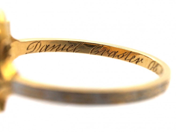 Georgian 18ct Gold Memorial Ring (Part of a Pair of Memorial Rings)