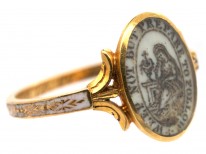 Georgian 18ct Gold Memorial Ring (Part of a Pair of Memorial Rings)