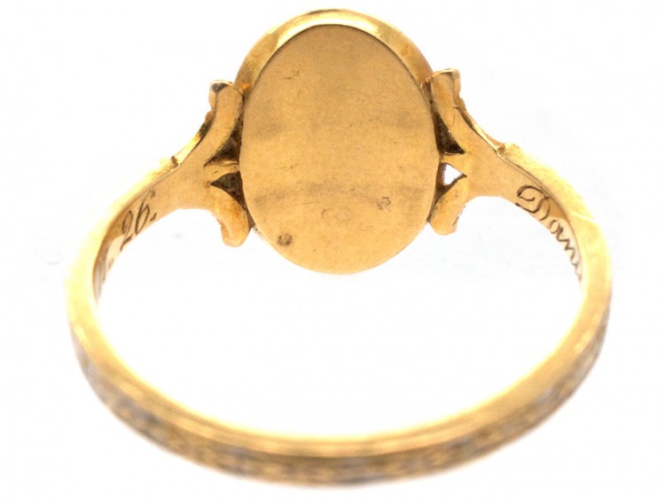 Georgian 18ct Gold Memorial Ring (Part of a Pair of Memorial Rings)