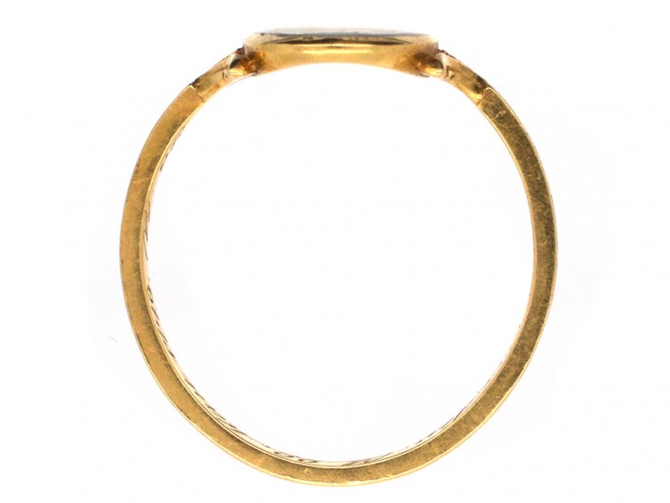 Georgian 18ct Gold Memorial Ring (Part of a Pair of Memorial Rings)