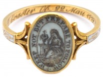 Georgian 18ct Gold Memorial Ring (Part of a Pair of Memorial Rings)