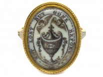 Georgian 18ct Gold Memorial Ring (Part of a Pair of Memorial Rings)