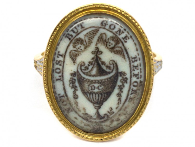 Georgian 18ct Gold Memorial Ring (Part of a Pair of Memorial Rings)