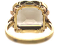 Retro 14ct Gold & Smoky Quartz Ring
