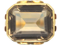Retro 14ct Gold & Smoky Quartz Ring