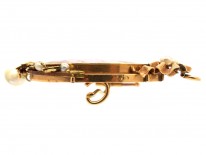 French 18ct Gold Enamelled Pendant Brooch After Boucher