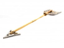 18ct Gold & Platinum Art Deco Ruby & Diamond Arrow Brooch