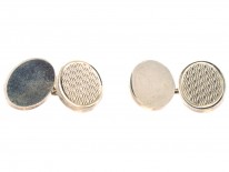 Silver Plain & Engraved Cufflinks