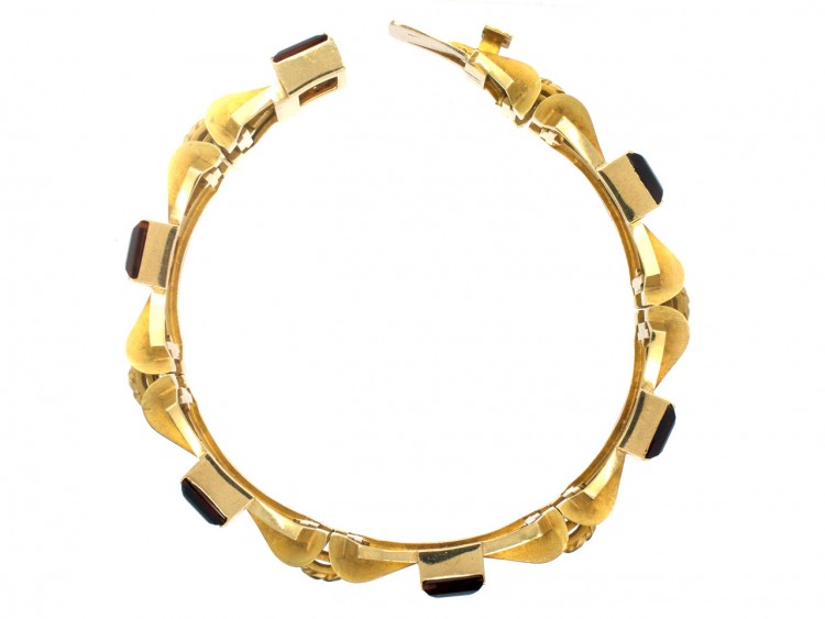 9ct Gold & Madeira Citrine 1960s Bracelet