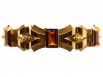 9ct Gold & Madeira Citrine 1960s Bracelet