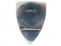 Silver & Gold Face and Moon Brooch Signed by Stella Popowski