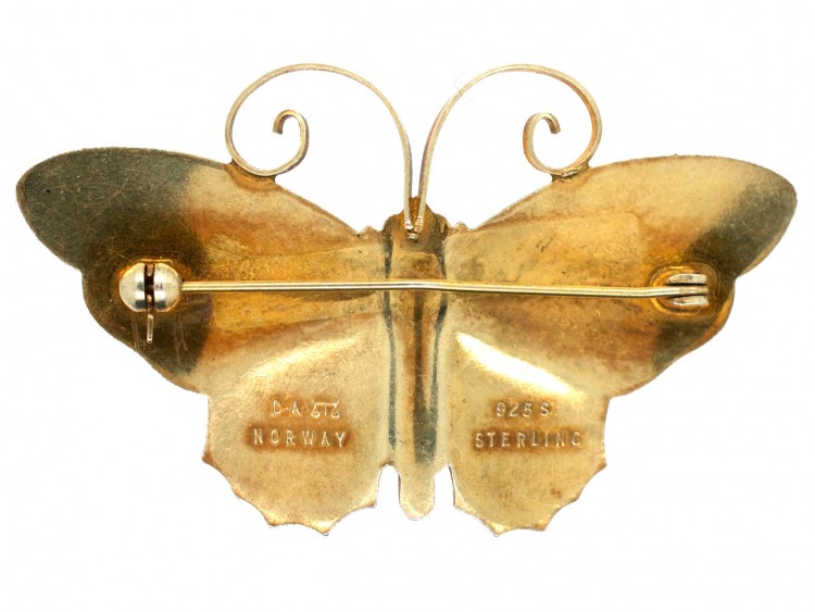 Silver Gilt & Enamel Brooch by David Anderson