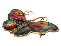 Silver Gilt & Enamel Brooch by David Anderson