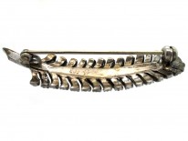 Art Deco Silver & Marcasite Feather Brooch