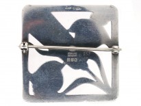 Georg Jensen Silver Square Bird Design Brooch