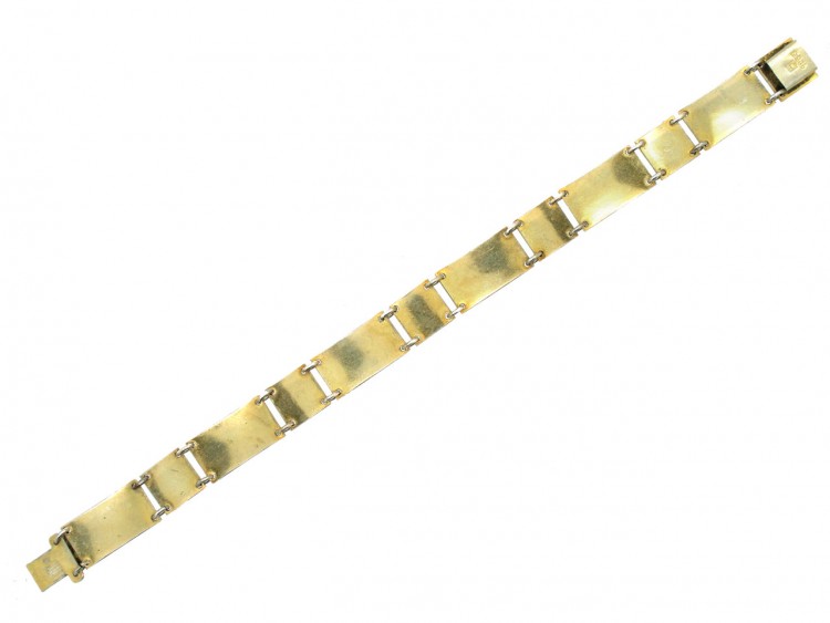 Silver ​& Green Enamel Norwegian Bracelet