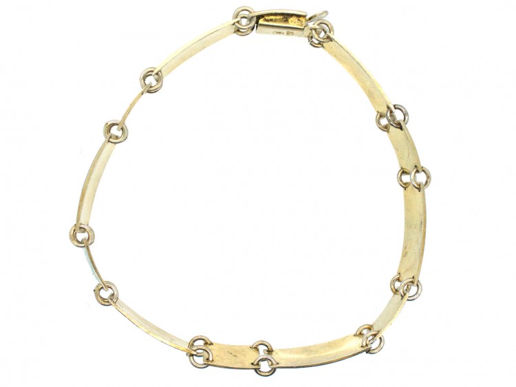 Silver ​& Green Enamel Norwegian Bracelet