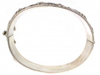 Repoussé Bangle with Flower Design