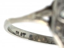 Art Deco Platinum Octagonal Diamond Set Ring
