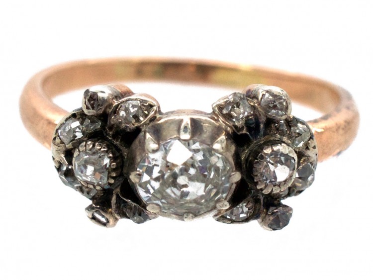 Georgian Diamond Three Stone Ring
