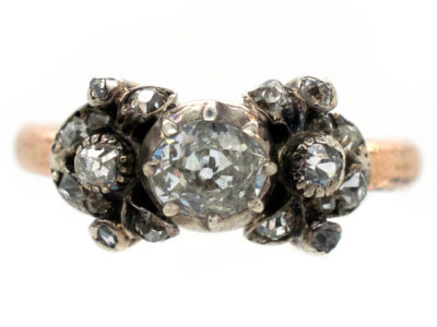 Georgian Diamond Three Stone Ring