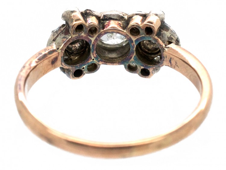 Georgian Diamond Three Stone Ring