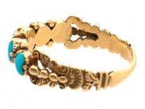 Regency 18ct Gold & Five Stone Turquoise Ring