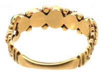 Regency 18ct Gold & Five Stone Turquoise Ring