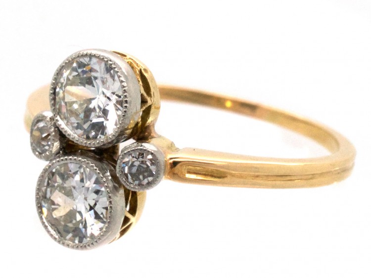 Art Deco Two Stone Diamond Ring
