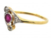 Edwardian Ruby & Diamond Ring