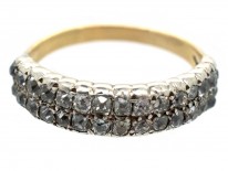 Georgian Two Row Diamond Ring
