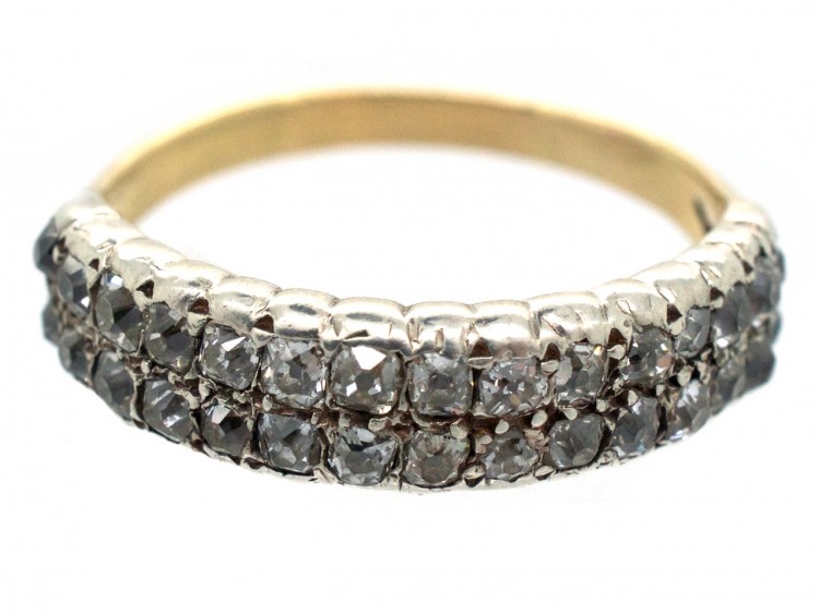 Georgian Two Row Diamond Ring