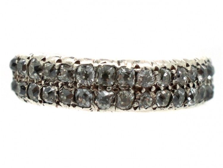 Georgian Two Row Diamond Ring