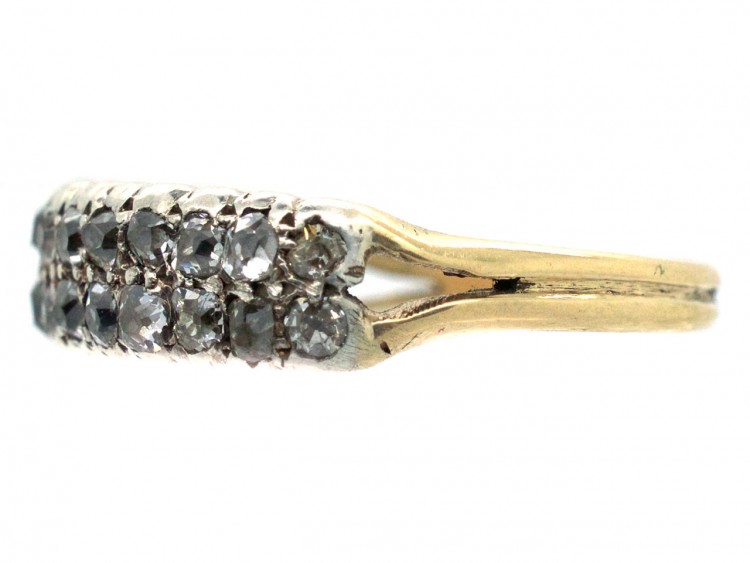 Georgian Two Row Diamond Ring