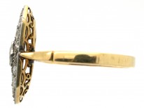 Art Deco Rectangular Wave Design Diamond Ring
