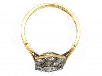 Art Deco Rectangular Wave Design Diamond Ring