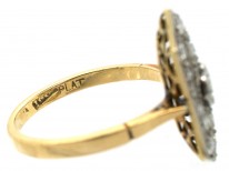 Art Deco Rectangular Wave Design Diamond Ring