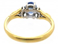 18ct Gold Ceylon Sapphire & Diamond Ring