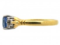 18ct Gold Ceylon Sapphire & Diamond Ring