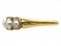 Regency 18ct Gold & Natural Split Pearl Ring
