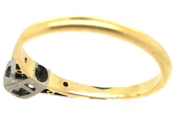 Diamond Solitaire Ring with Diamond Set Shoulders