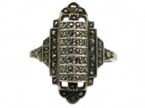 Art Deco Silver & Marcasite Ring