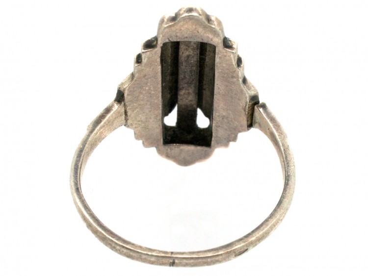 Art Deco Silver & Marcasite Ring