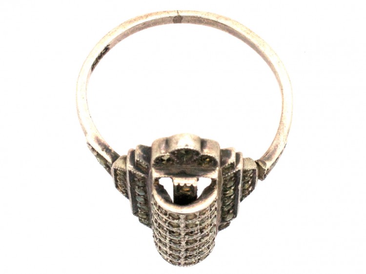 Art Deco Silver & Marcasite Ring